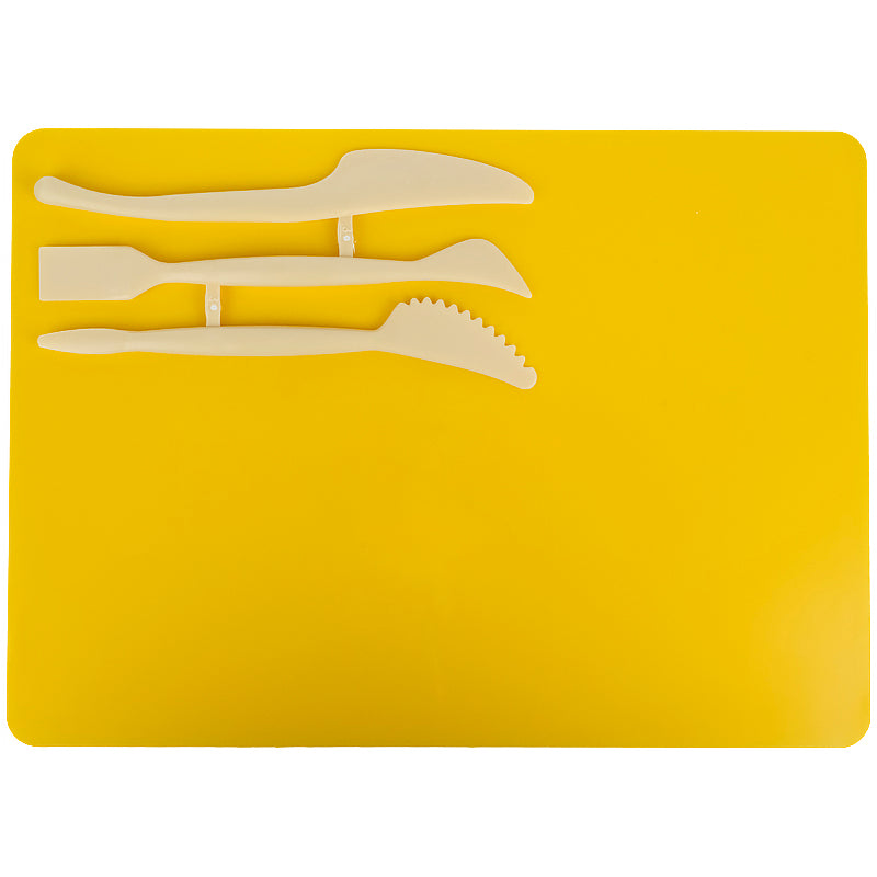 Zestaw do modelowania Kite K17-1140-08 (deseczka 180x250 mm + 3 szpatułki do wyc.), żółty