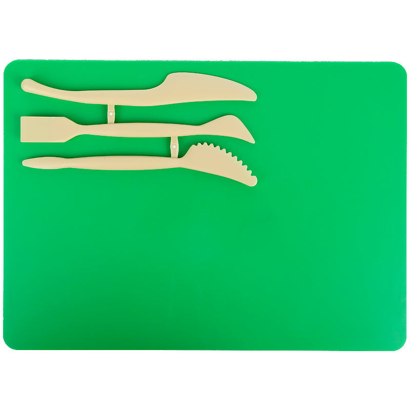 Zestaw do modelowania Kite K17-1140-04 (deseczka 180x250 mm + 3 szpatułki do wyc.), zielony