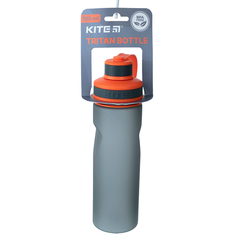 Butelka na wodę Kite K21-398-01, 700 ml, szaro-pomarańczowa