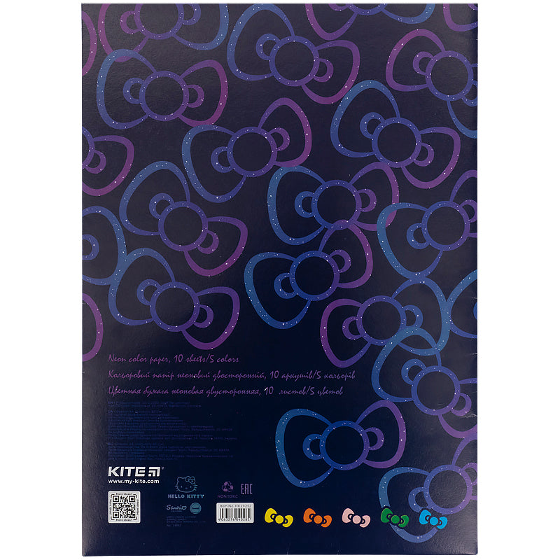 Papier kolorowy neonowy Kite Hello Kitty HK21-252 (10 arkuszy / 5 kolorów), A4