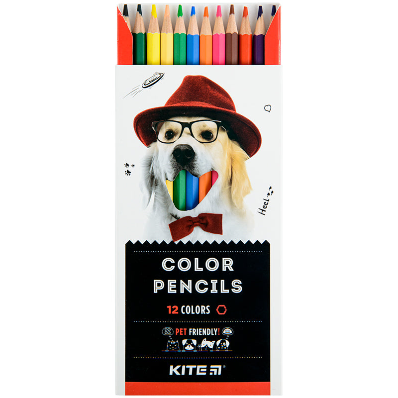 Олівці кольорові Kite Dogs K22-051-1, 12 кольорів