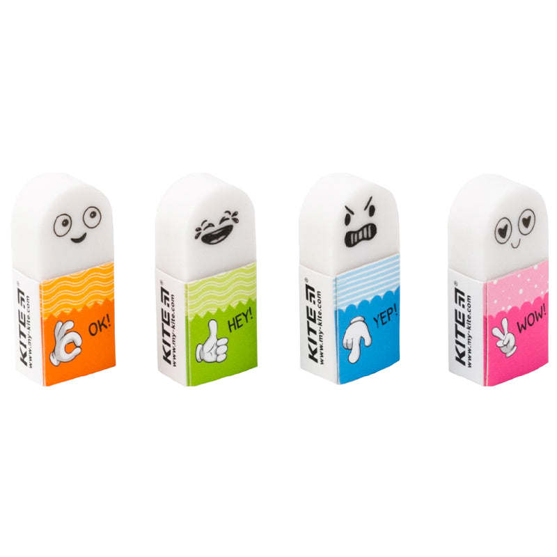 Гумка фігурна Kite Emotions K21-372, асорті