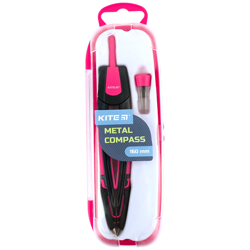 Cyrkiel + wkład grafitowy w kasetce Kite K21-388-10, 160 mm, różowy