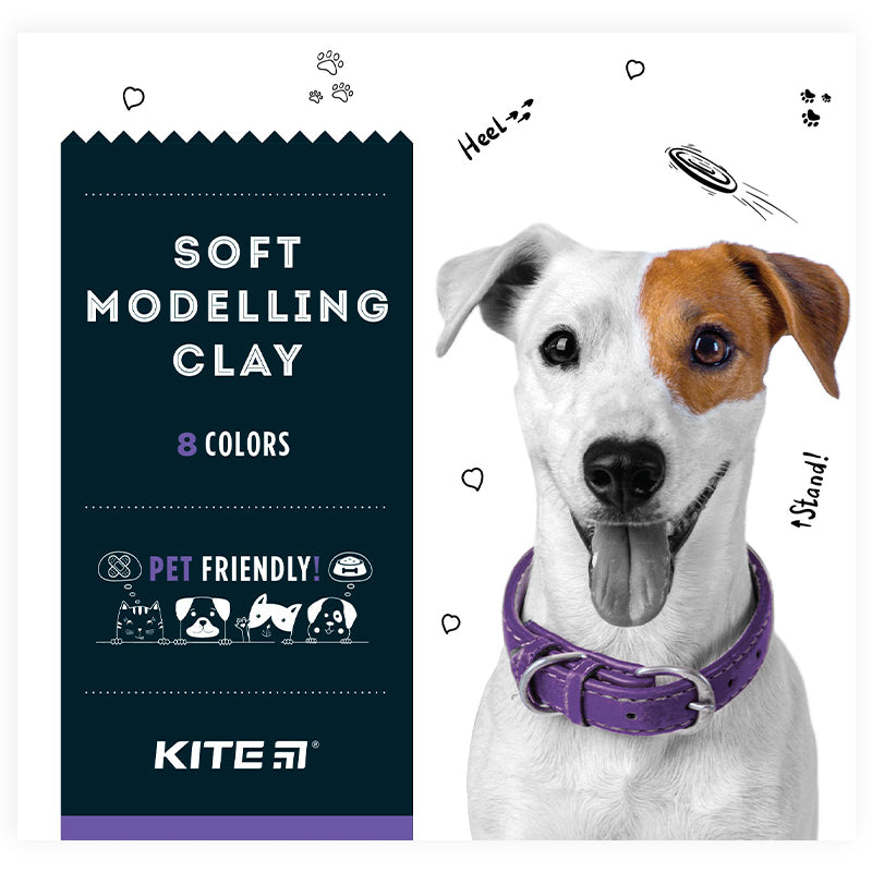 Plastelina woskowa Kite Dogs K22-082, 8 kolorów, 160 g