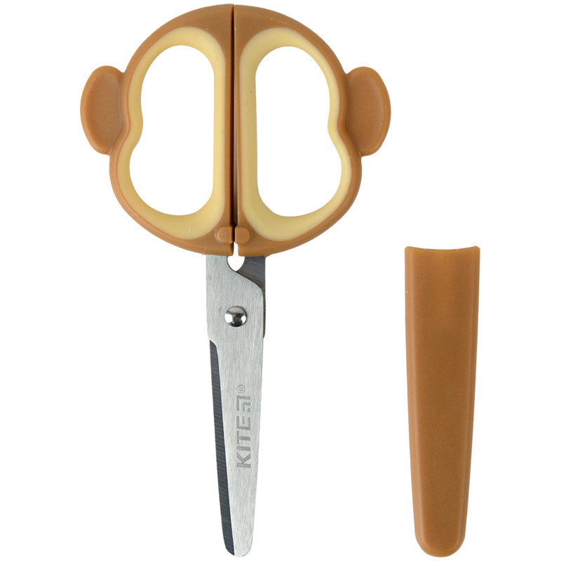 Ножиці дитячі в футлярі Kite Monkey K21-017-03, 13 см