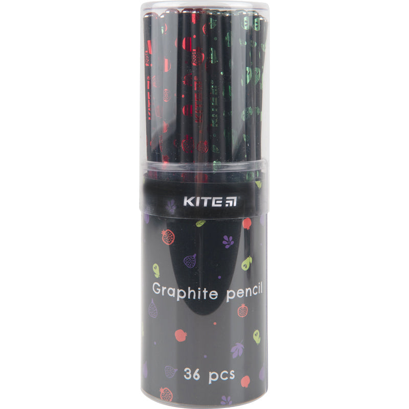 Ołówek grafitowy z kryształem Kite Fruit K22-059-2, 36 szt., tuba