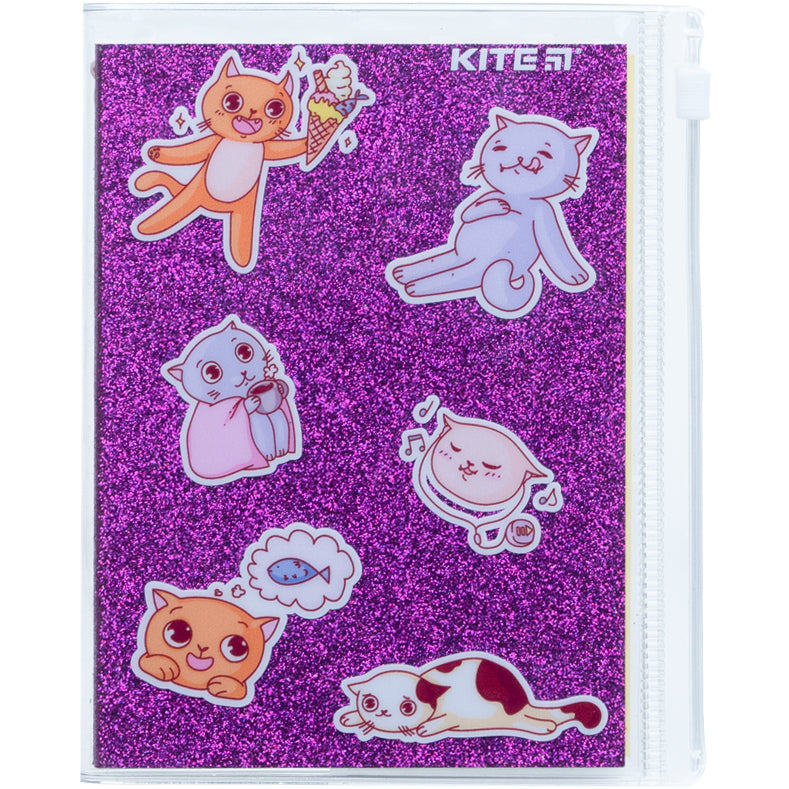 Notatnik Kite Purple cats K22-462-2 silikonowa oprawa , 80 kartek
