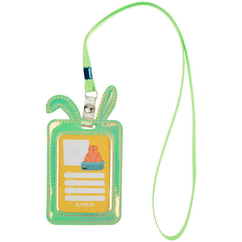 Identyfikator Kite Bunny K22-449-03 z efektem holograficznym, zielony