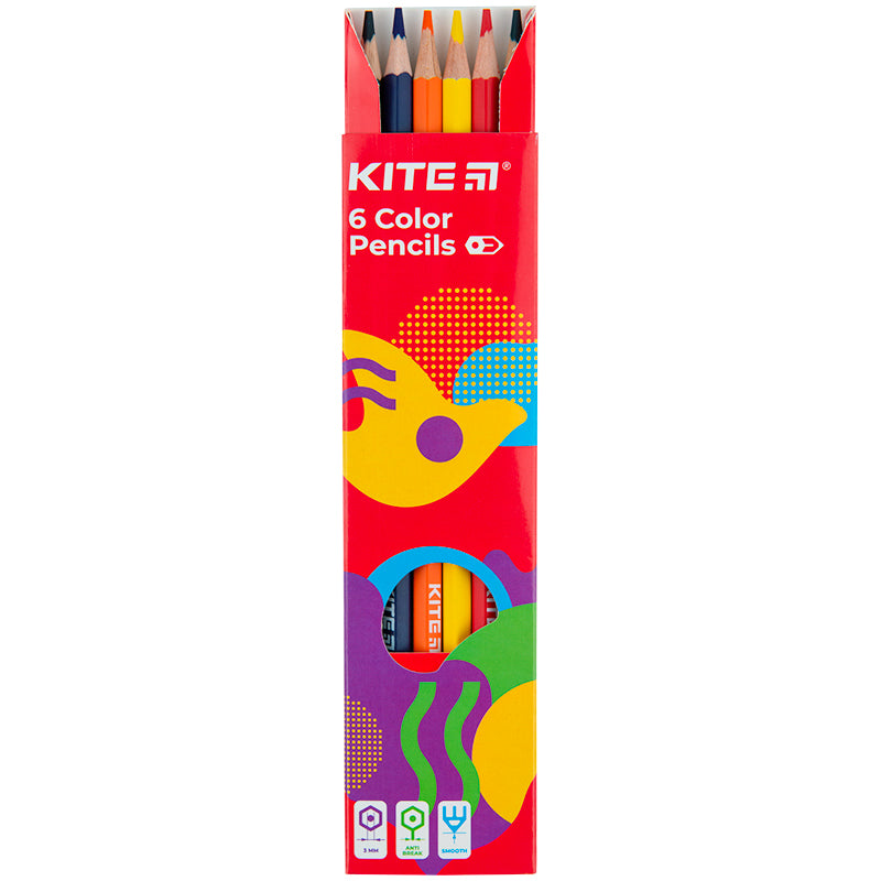 Олівці кольорові Kite Fantasy K22-050-2, 6 кольорів