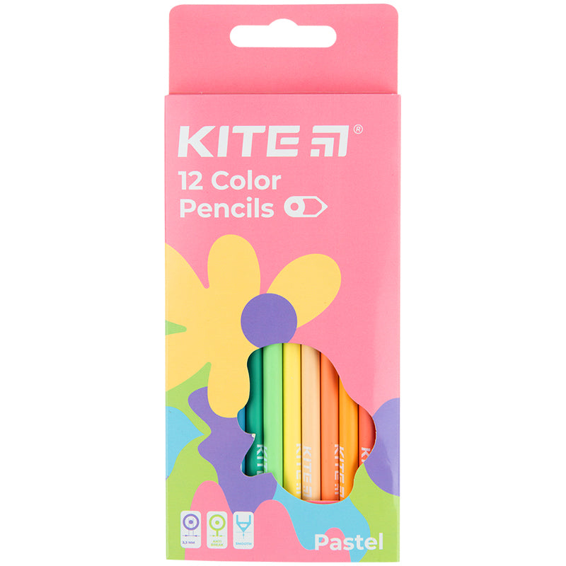 Олівці кольорові Kite Fantasy Pastel K22-451-2, 12 кольорів