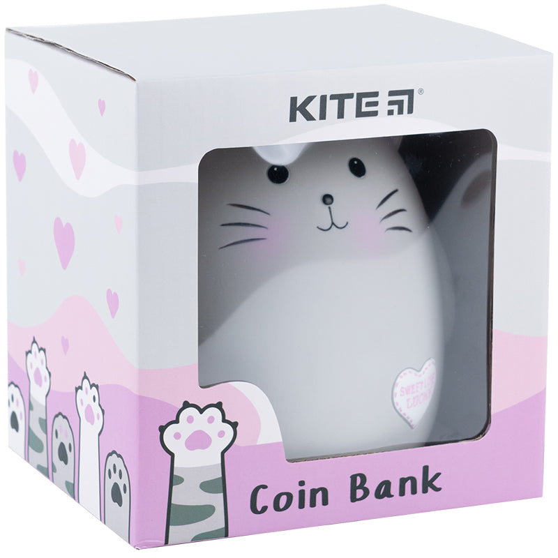 Skarbonka Kite K23-498-3, grey cat