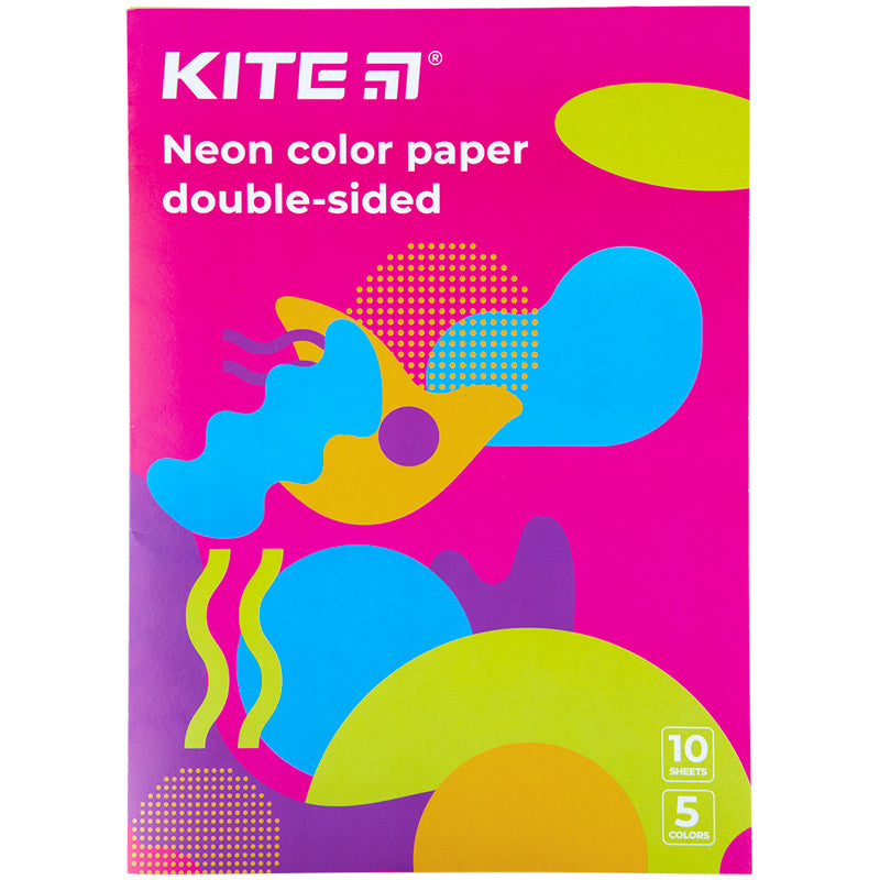 Papier kolorowy neonowy Kite Fantasy K22-252-2 (10 arkuszy / 5 kolorów), A4
