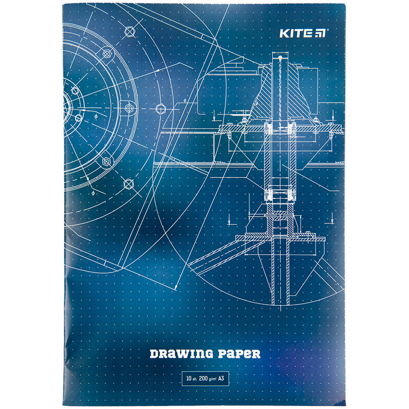 Папір для креслення Kite K23-270, А3, 10 аркушів, 200г/м2