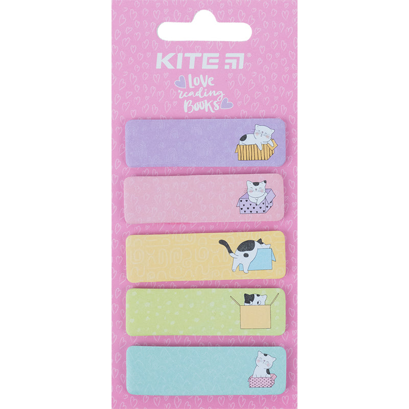Закладка паперова з малюнком Kite Cats K23-480-1, 100 шт, 5х15х50 мм, прямокутна