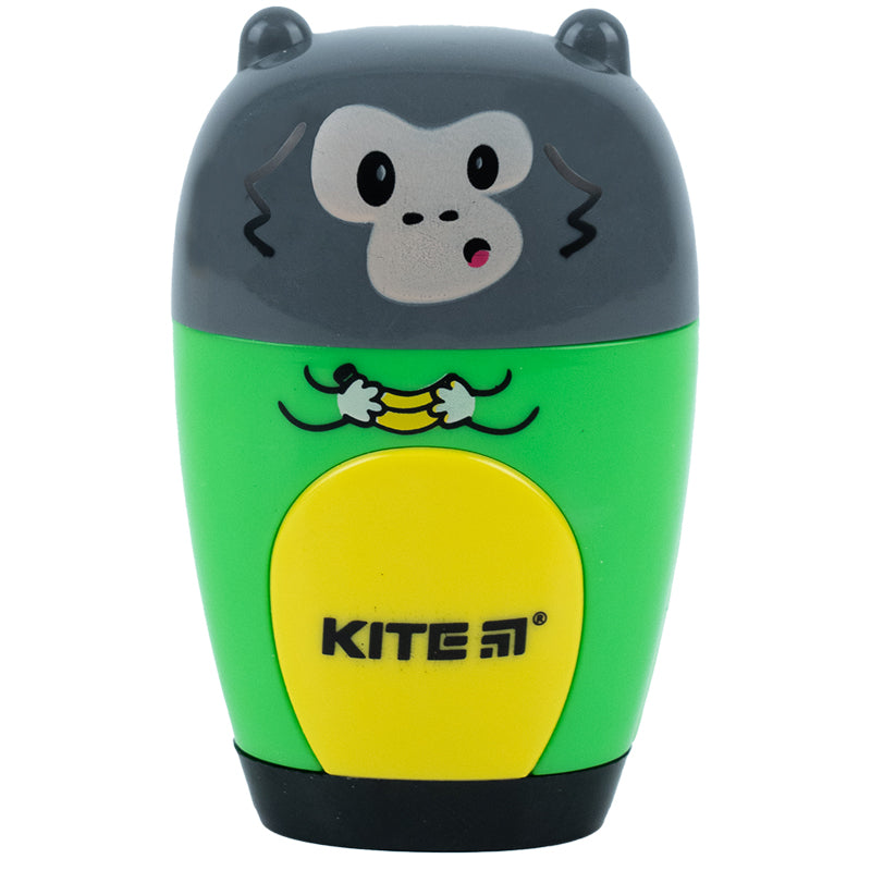 Точилка з контейнером та гумкою Kite Jungle K23-366, асорті
