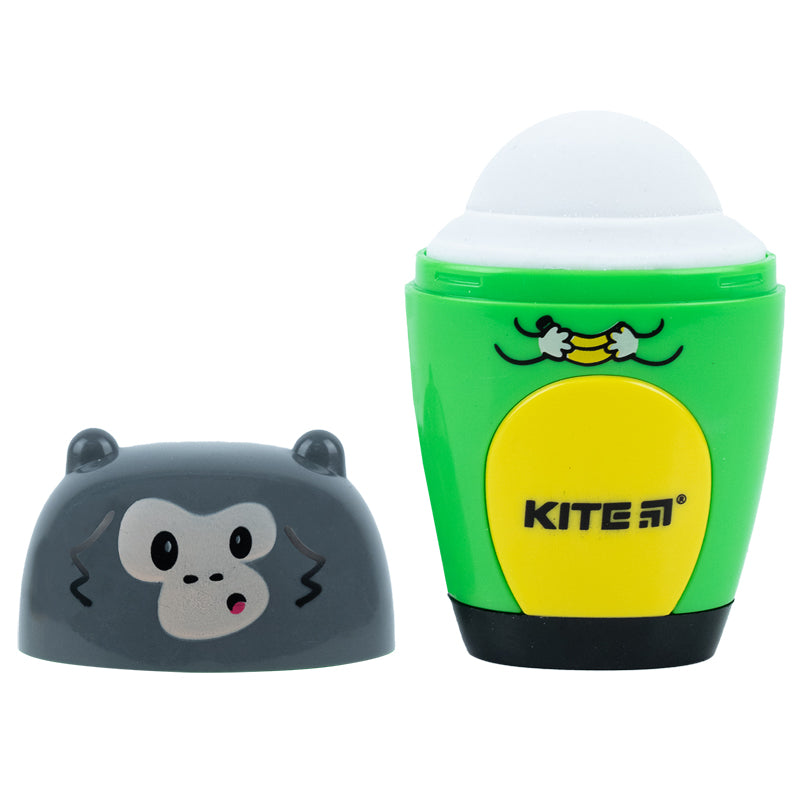 Точилка з контейнером та гумкою Kite Jungle K23-366, асорті