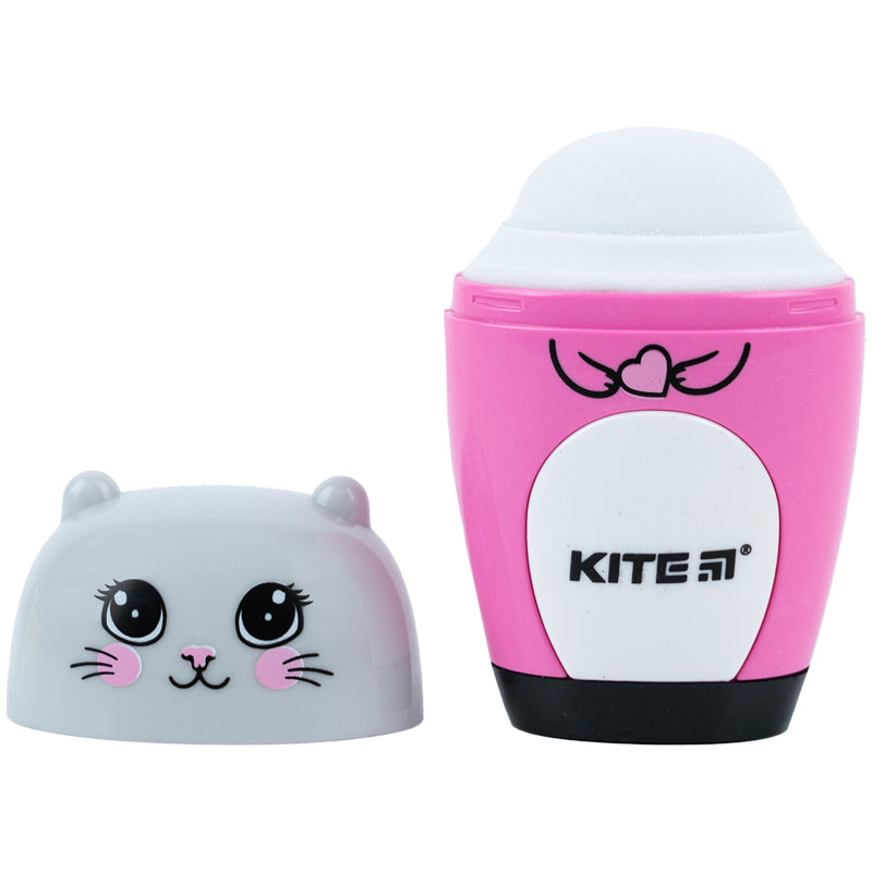 Точилка з контейнером та гумкою Kite Jungle K23-366, асорті