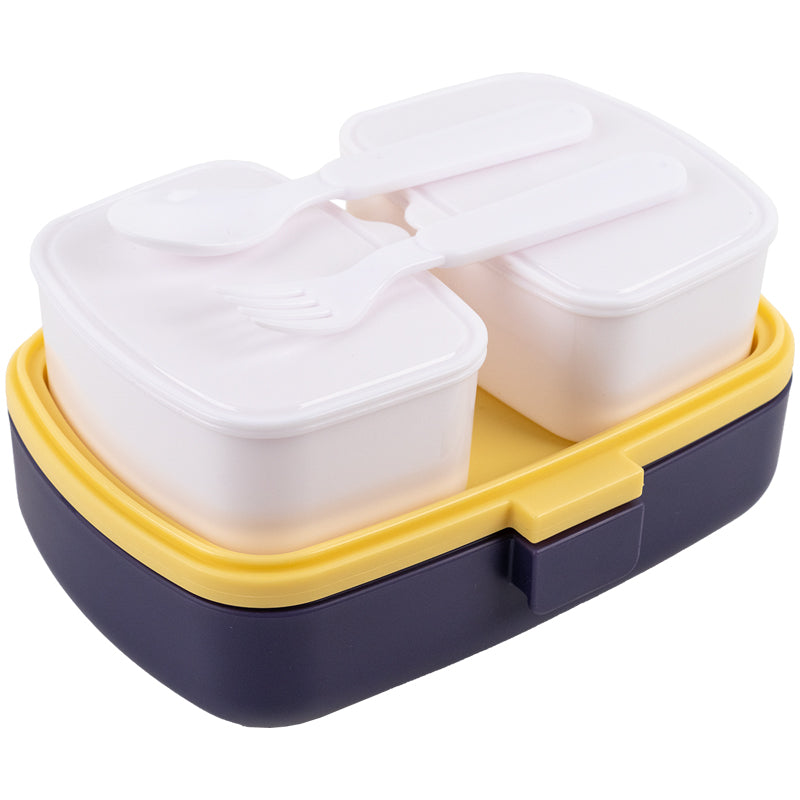 Śniadaniówka z przegródkami i sztućcami Kite K23-180-2, 1150 ml, fioletowy