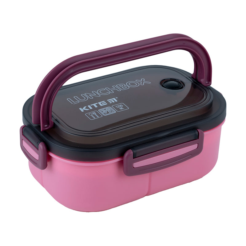 Ланчбокс з розділювачем Kite K23-184-3, 1200 мл, бордовий