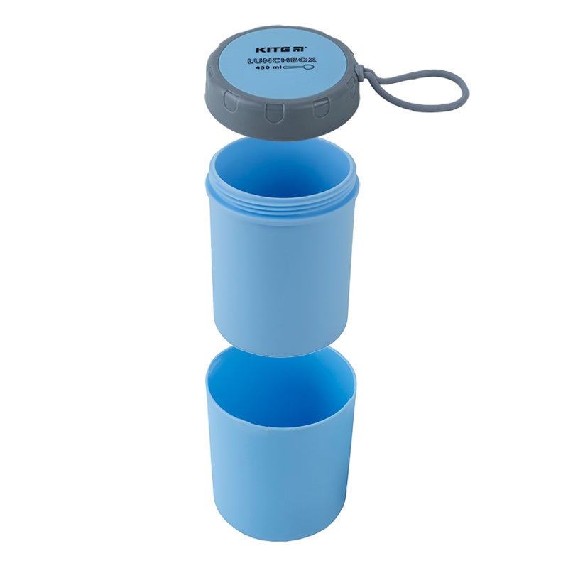 Śniadaniówka okrągła Kite K23-187-2, 450 ml, niebieski