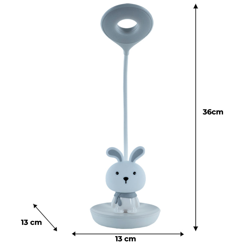 Lampa stołowa LED z akumulatorem Bunny Kite K24-492-1-1, biały