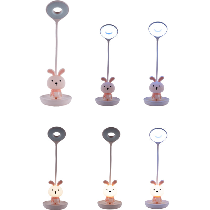 Lampa stołowa LED z akumulatorem Bunny Kite K24-492-1-2, różowa