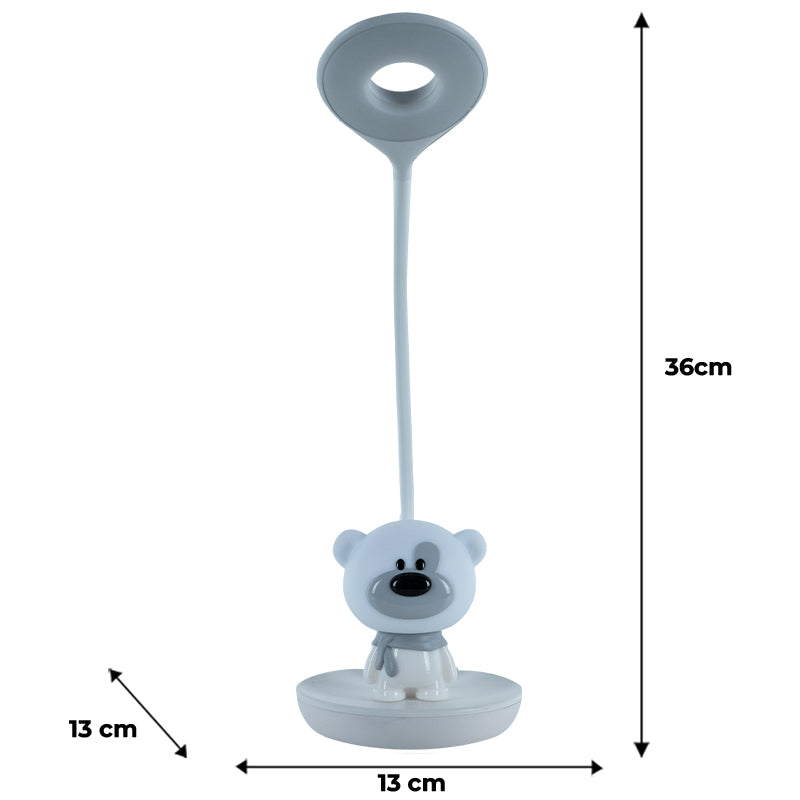 Lampa stołowa LED z akumulatorem Bear Kite K24-492-2-1, biały