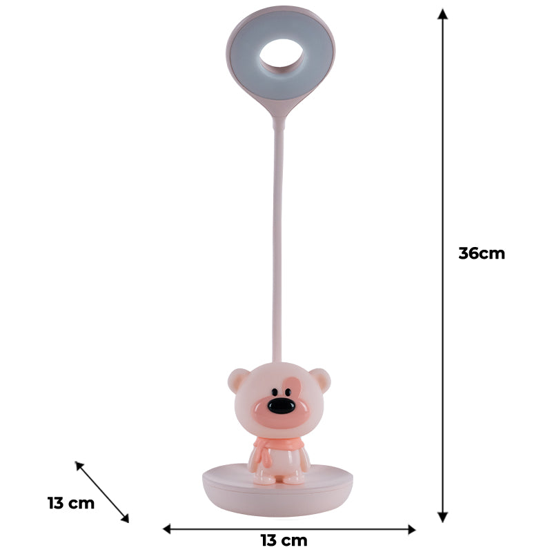 Lampa stołowa LED z akumulatorem Bear Kite K24-492-2-2, różowa