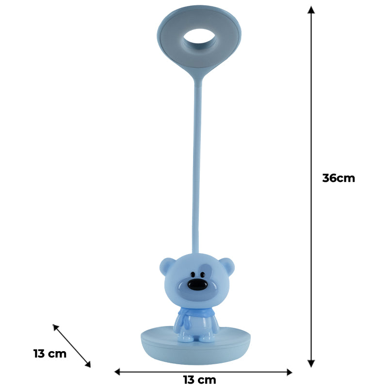 Lampa stołowa LED z akumulatorem Bear Kite K24-492-2-3, niebieska
