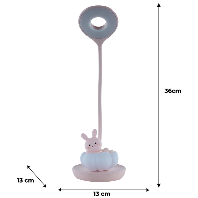 Настільна лампа LED з акумулятором Cloudy Bunny Kite K24-493-1-2, рожевий