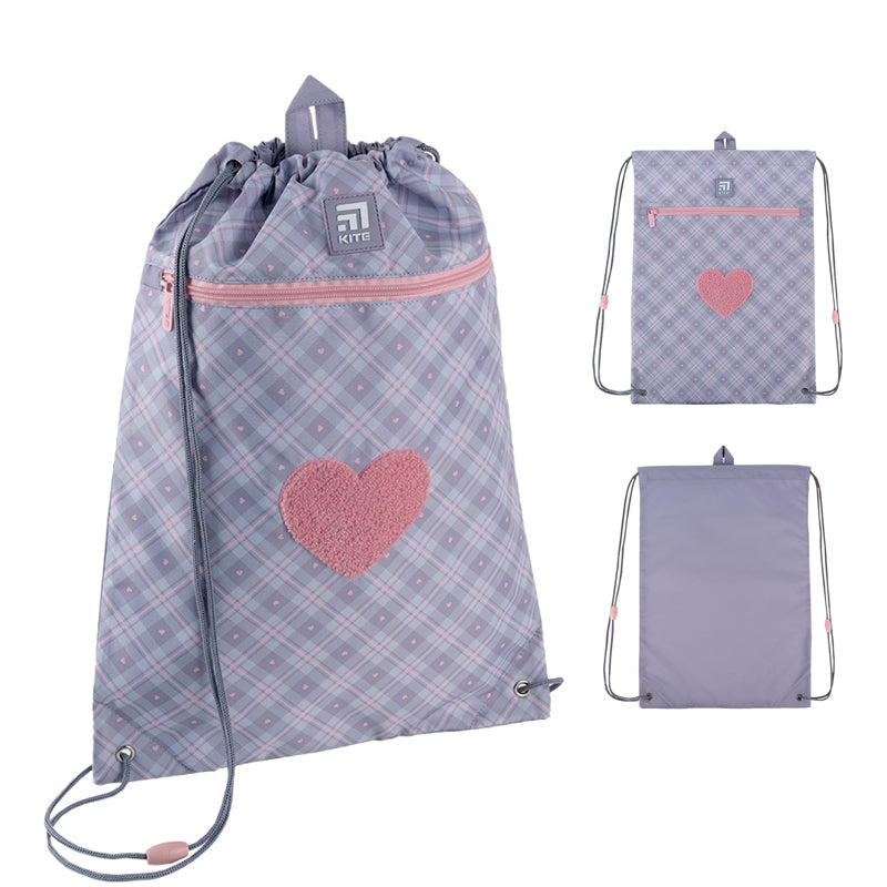 Worek na buty Kite Fluffy Heart K24-601M-23