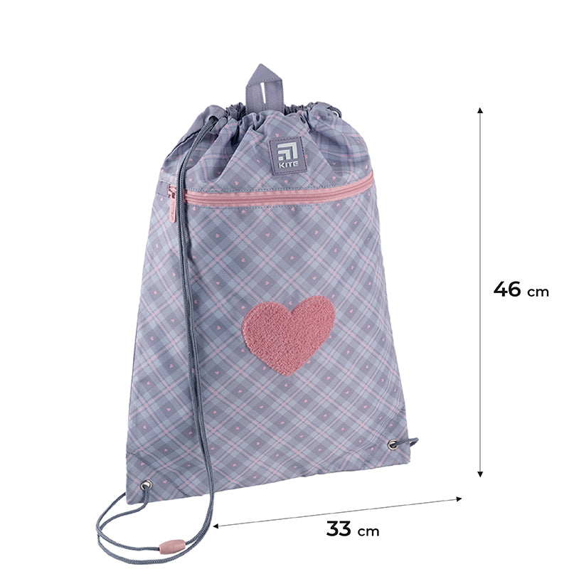 Worek na buty Kite Fluffy Heart K24-601M-23