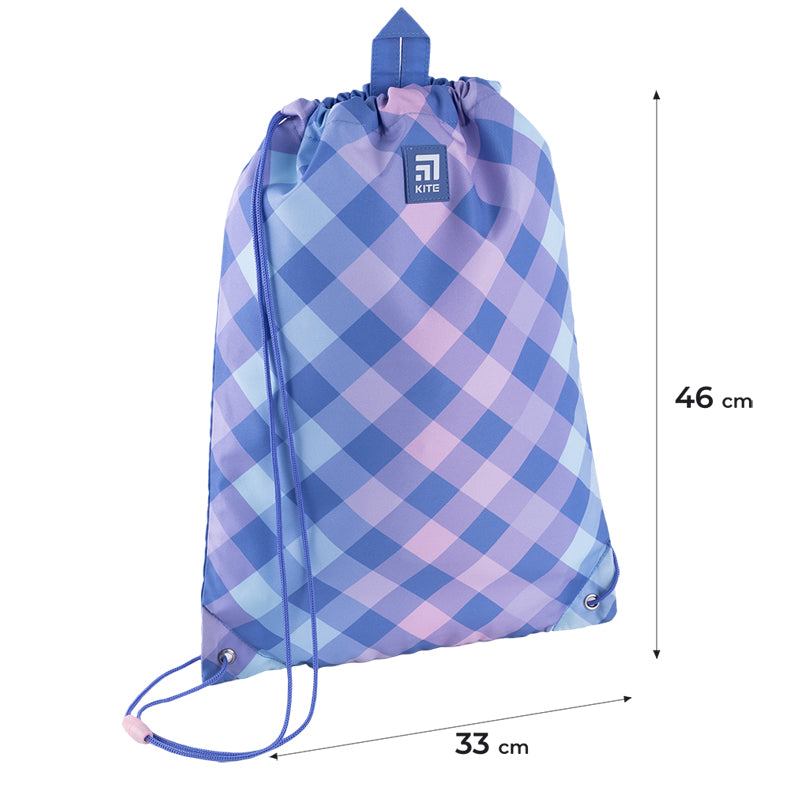 Worek na buty Kite Purple Chequer K24-600M-3