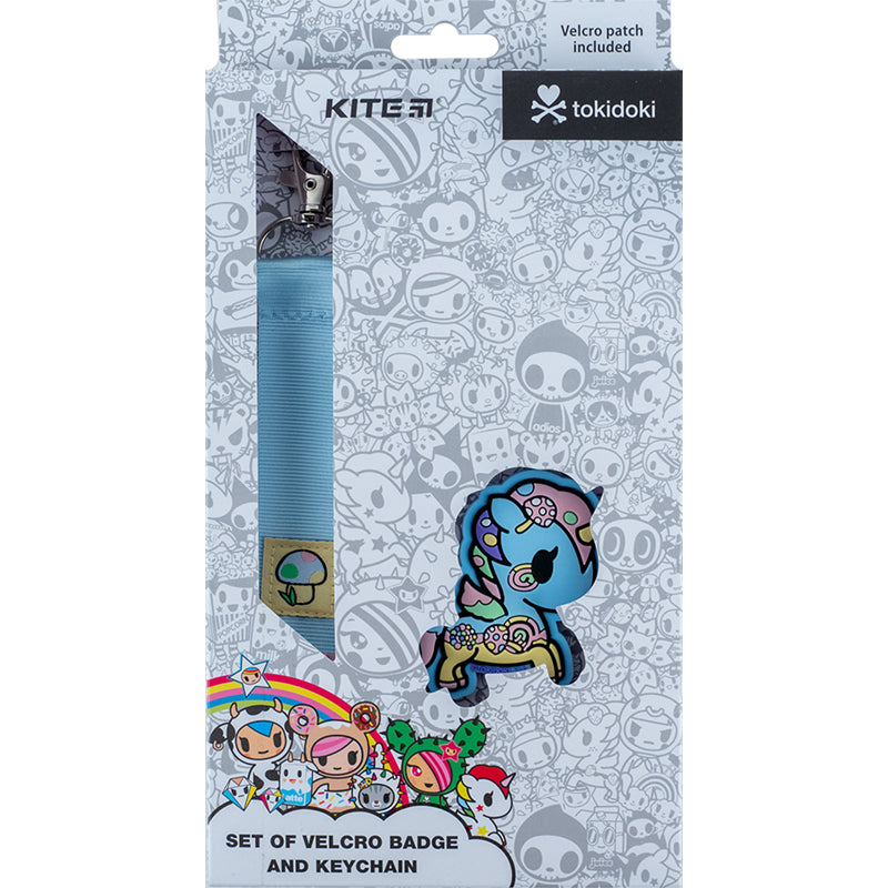 Zestaw plakietka na rzep i brelok zawieszka Kite tokidoki TK24-3010-2, 2 szt.