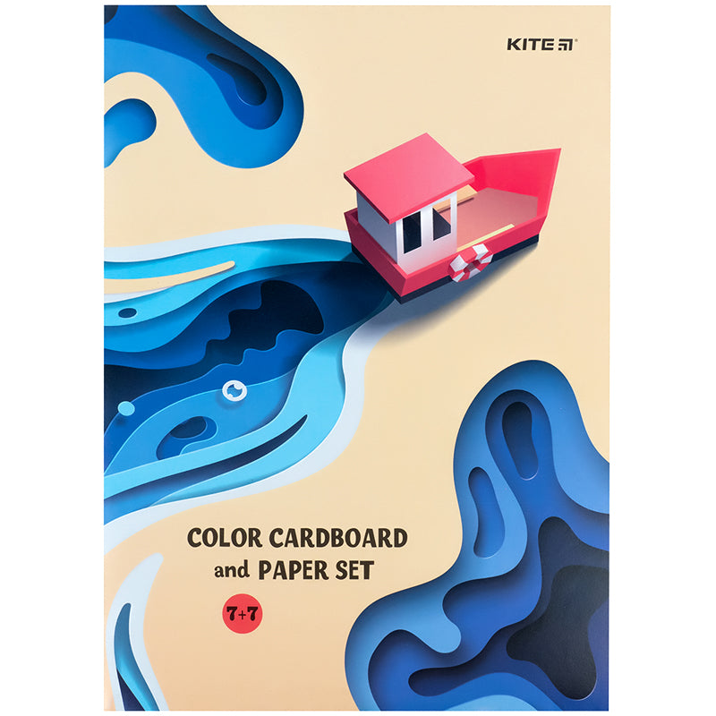 Zestaw papieru i kartonu Kite K24-1256 (7+7), A4