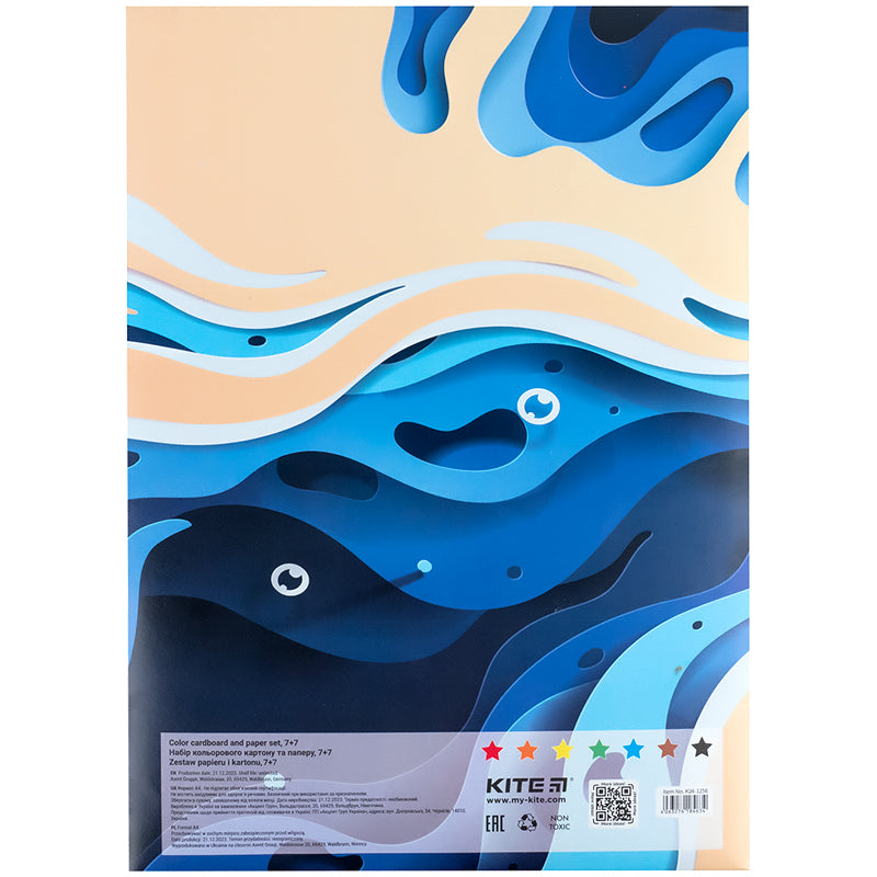 Zestaw papieru i kartonu Kite K24-1256 (7+7), A4
