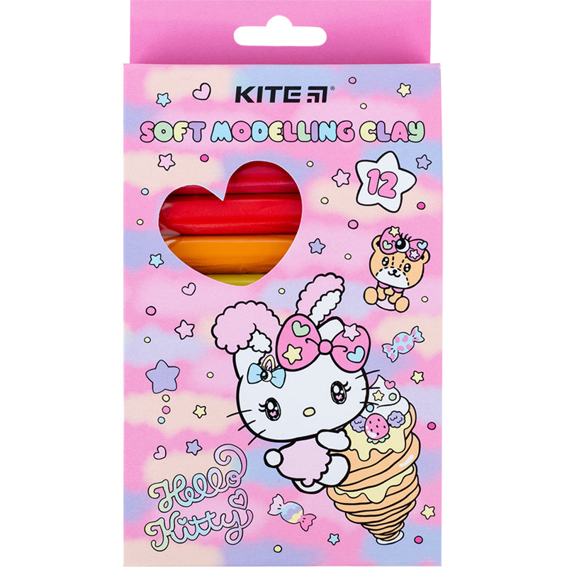 Plastelina woskowa Kite Hello Kitty HK23-086, 12 kolorów, 200 g