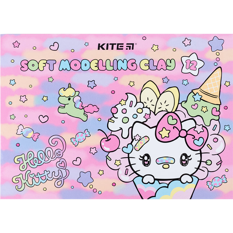 Plastelina woskowa Kite Hello Kitty HK23-1086, 12 kolorów, 240 g