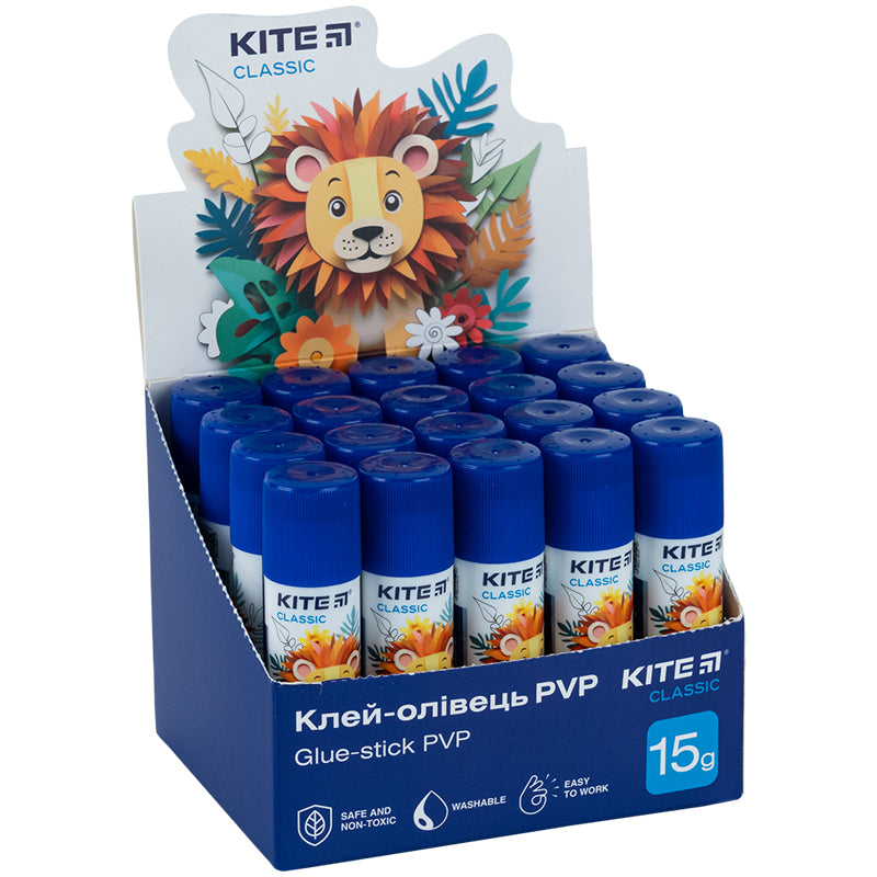Klej w sztyfcie ze wskaźnikiem PVP Kite Classic K-1130, 15 g