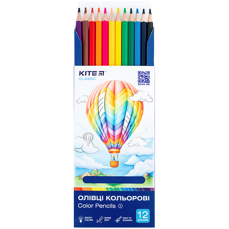 Kredki ołówkowe Kite Classic K-051, 12 szt.