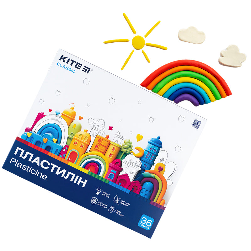 Пластилін Kite Classic K-078, 36 кольорів, 720 г