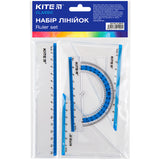 Zestaw geometryczny Kite Classic K-280-07: linijka 15 cm, 2 ekierki, kątomierz (błękitna pasek) Zestaw geometryczny Kite Classic K-280-07: linijka 15 cm, 2 ekierki, kątomierz (błękitna pasek)