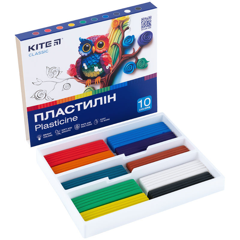 Plastelina Kite Classic K-084, 10 kolorów, 200 g