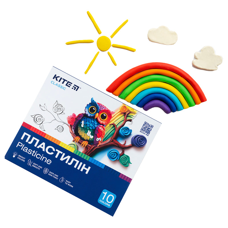 Plastelina Kite Classic K-084, 10 kolorów, 200 g