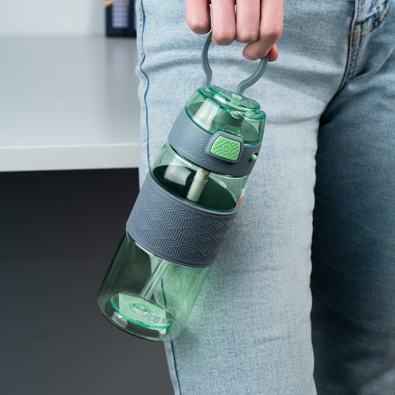Butelka na wodę Kite K24-1201-2, 600 ml, zielono-szara
