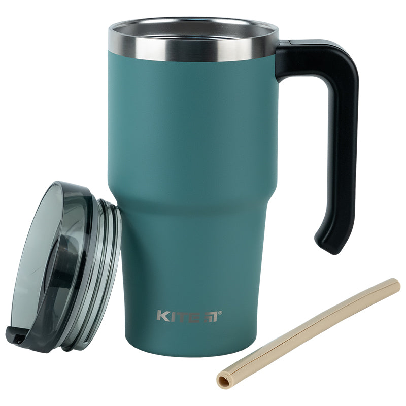 Kubek termiczna z rączką Kite K24-1207-3, 600 ml, zielony