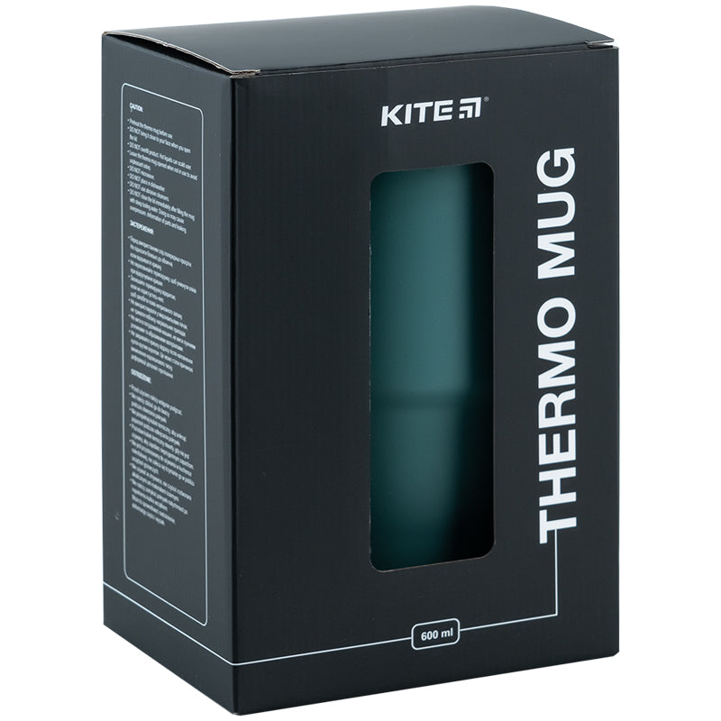 Kubek termiczna z rączką Kite K24-1207-3, 600 ml, zielony