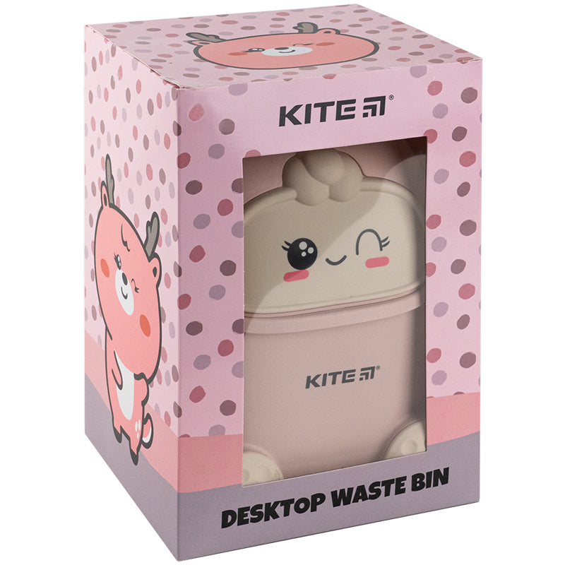 Kosz na śmieci na biurko Kite K24-009-5, różowy