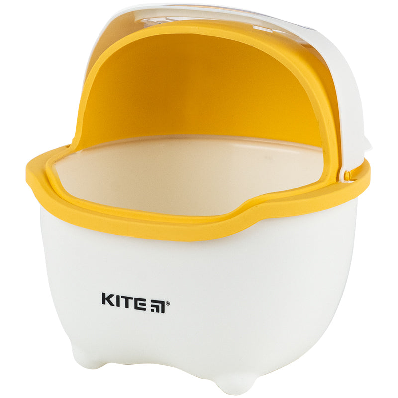 Kosz na śmieci na biurko Kite K24-009-8, biało-pomarańczowy