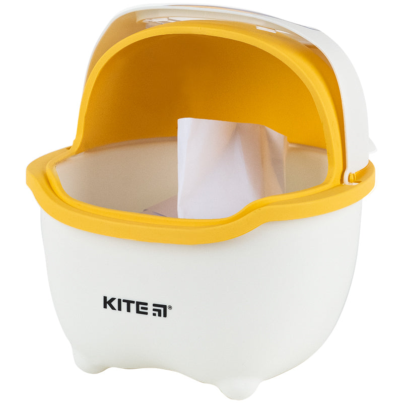 Kosz na śmieci na biurko Kite K24-009-8, biało-pomarańczowy